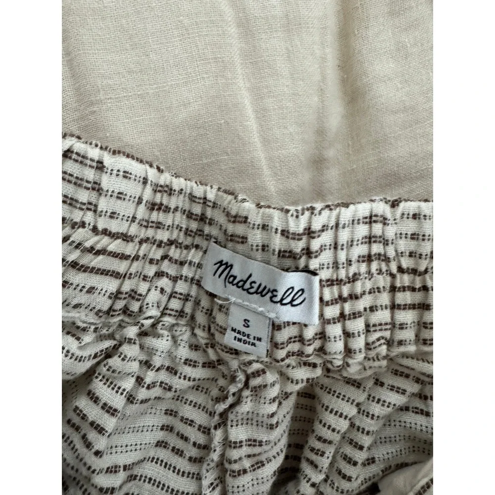 Madewell Linen Blend Pull On Jacquard Shorts Size Small - Picture 6 of 7